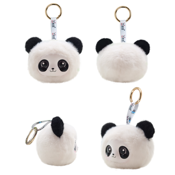 Vinyl Face Plush Panda Toy Keychain Tuantuan Yuanyuan Collection - Image 2