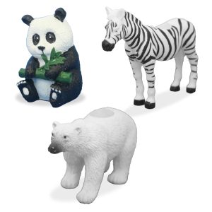 wild animal straw figures
