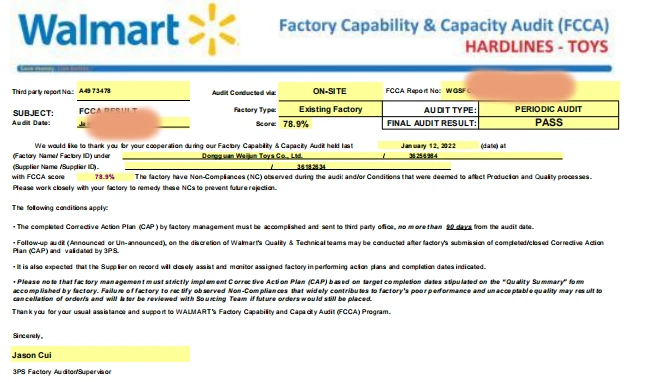 walmart fcca file