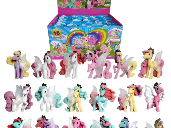 Flocked Plastic Butterfly Pony Figure